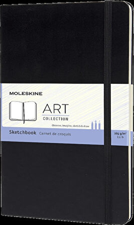 Supertrend Art Sketchbook Sert Kapak Eskiz Çizim Defteri 13x21 cm. 165 gr. 80 Sayfa Siyah