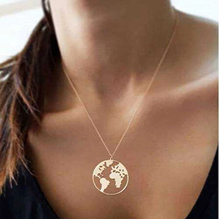 Supertrend ​gümüş Rose Dünya Kolye