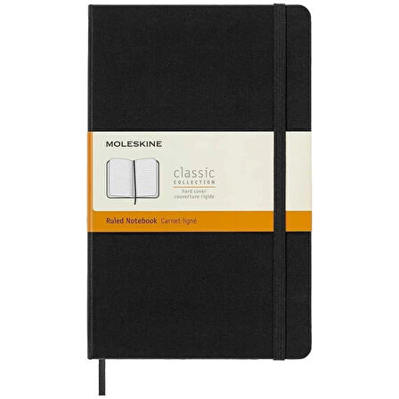 Supertrend Sert Kapak Çizgili Defter L Boy 13x21 cm. 240 Sayfa Siyah