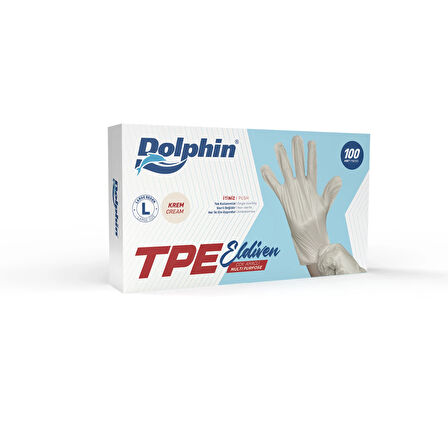 Supertrend Krem TPE Eldiven L Beden 100 Adet