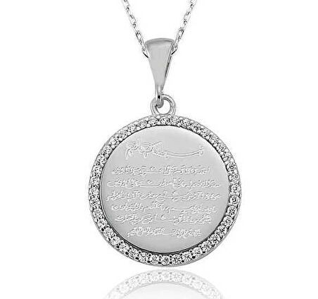 Supertrend Gümüş Ayetel Kürsi Kadın Kolye
