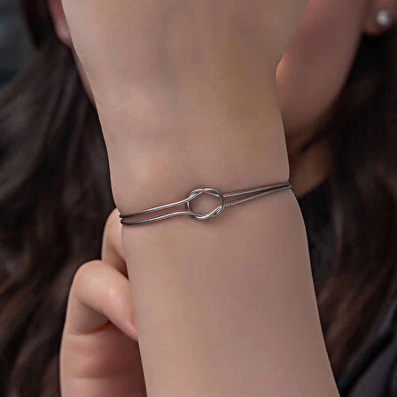 Supertrend Gümüş Aşk Düğüm Kadın Bileklik