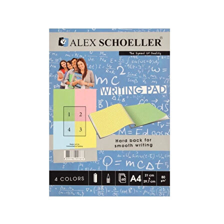 Supertrend A4 Renkli Bloknot 80 gr. Kareli 60'lı