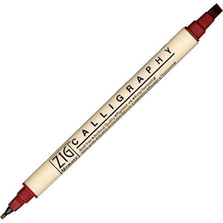 Supertrend Calligraphy Çift Uçlu Kaligrafi Kalemi 2 mm. + 5 mm. 203 Antique Burgundy