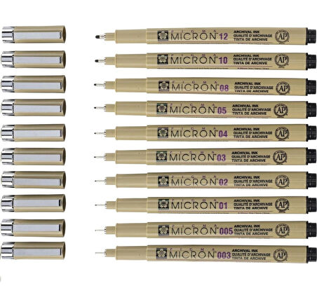 Supertrend Pigma Micron Çizim Kalemi Seti 10'lu