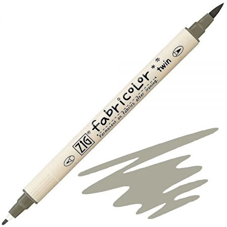 Supertrend Fabricolor Twin Çift Uçlu Kumaş Tekstil Boyama Kalemi GREEN GREY