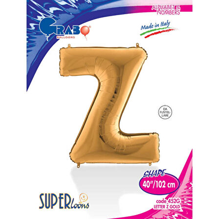 Z Harf Supertrend Altın Folyo Balon 40"