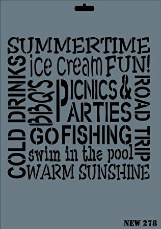 Supertrend Stencil Boyama Şablonu 25x35 cm. NEW-278