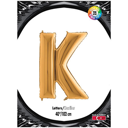 K Harf Altın Folyo Balon 40"