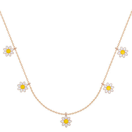 Supertrend Gümüş Rose Papatya Şans Kadın Kolye