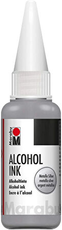 Supertrend Alcohol Ink Alkol Bazlı Mürekkep 20 ml. Metallic Silver
