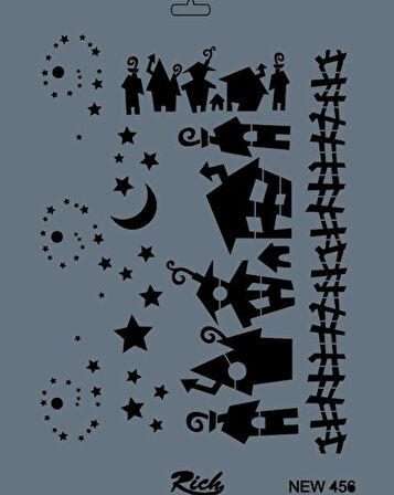 Supertrend Stencil Boyama Şablonu 25x35 cm. NEW-456