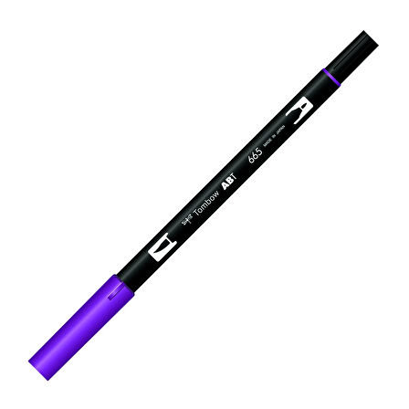 Supertrend Dual Brush Pen Grafik Çizim Kalemi 665 Purple
