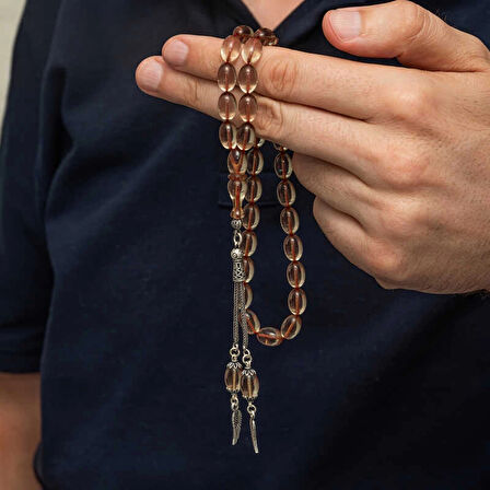 Supertrend Gümüş Püsküllü Ateş Kehribar Tesbih