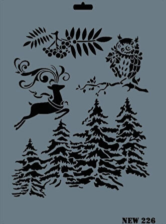 Supertrend Stencil Boyama Şablonu 25x35 cm. NEW-226