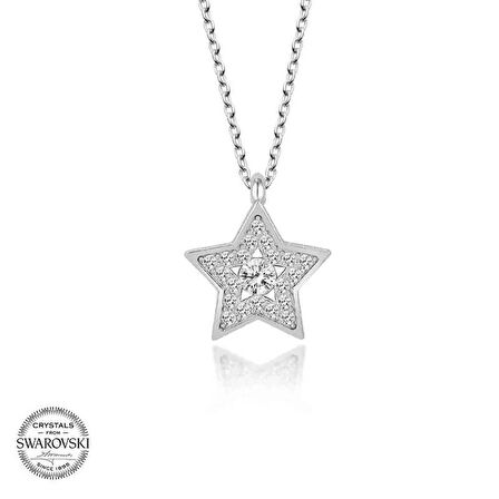 Supertrend ' Taşlı Gümüş Yıldız Kadın Kolye