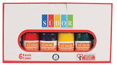 Supertrend Ebru Boyası Seti 6 Renk x 30 ml. Damlalıklı Şişe
