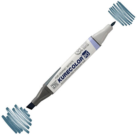 Supertrend Kurecolor Twin S Grafik Çizim Marker Kalemi 827 Blue Gray 4