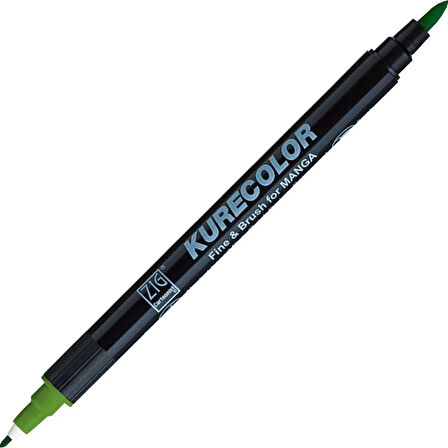 Supertrend Kurecolor Fine & Brush for MANGA Marker Çizim Kalemi 505 May Green