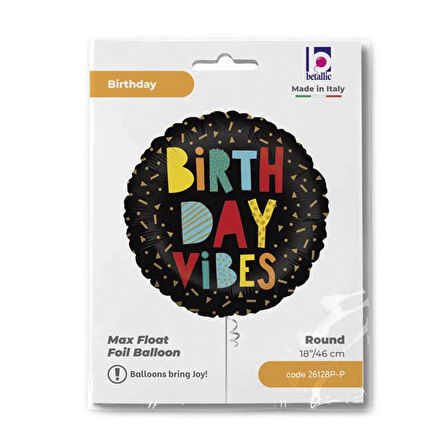 Birthday Vibes Supertrend Folyo Balon 18"
