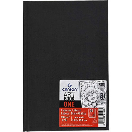 Supertrend One Art Book Sert Kapak Eskiz Çizim Defteri 100 gr. 10.2x15.2 cm. 98 Sayfa