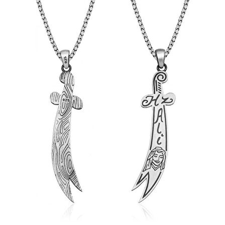 Supertrend Gümüş Hz. Ali Kılıç Kolye