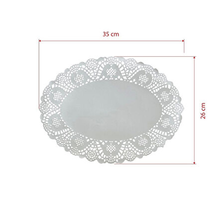 Supertrend Dantel Kağıt 26cmx35cm Oval 100 Adet