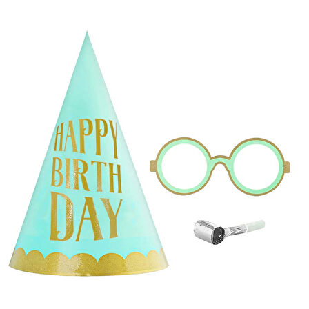 Makaron Renkler Happy Birthday Kotyon Set