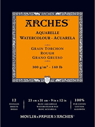 Supertrend Sulu Boya Defteri Blok Rough - Kalın Doku 300 gr. 23x31 cm. 12 Yaprak