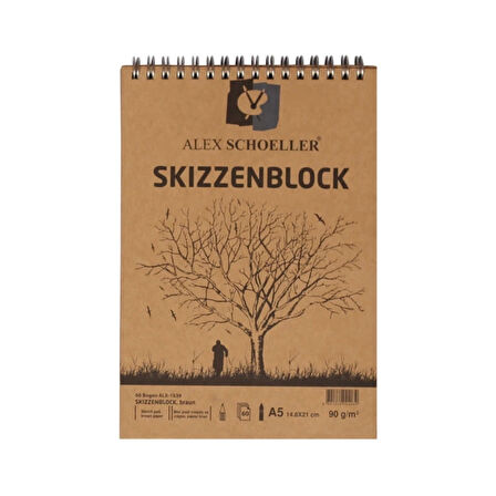 Supertrend Supertrendt Eskiz Çizim Defteri A5 Üstten Spiralli 90 gr. 60 yaprak