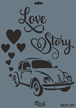 Supertrend Stencil Boyama Şablonu 25x35 cm. NEW-337