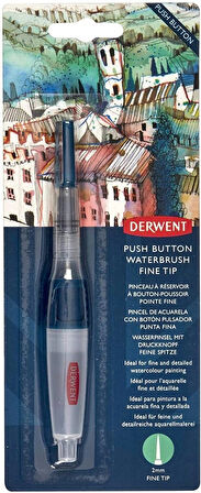 Supertrend Push Button Waterbrush Akış Kontrollü Su Hazneli Sulu Boya Fırçası Fine Tip (İnce Uç)
