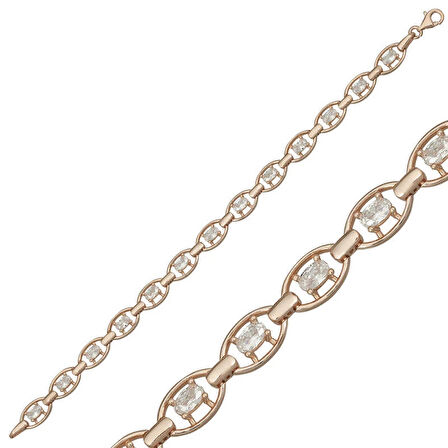 Supertrend Gümüş Rose Oval Su Yolu Kadın Bileklik