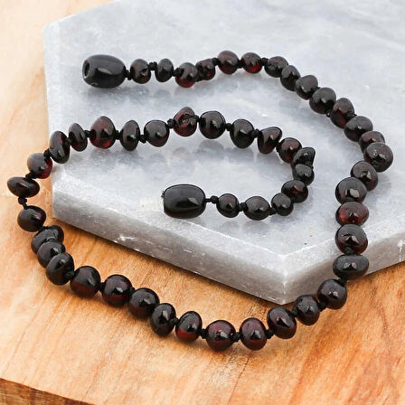 Supertrend Bebek Damla Kehribar Diş Kolye