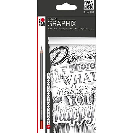 Supertrend Graphix Pencil Dereceli Kalem Karakalem Eskiz Çizim Seti 12'li 6B-5H