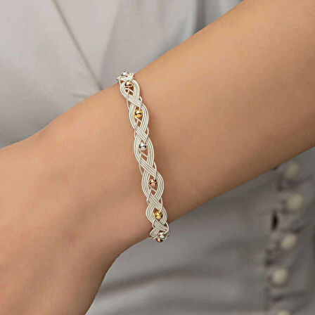 Supertrend Gümüş Kazaziye Örgü Bileklik