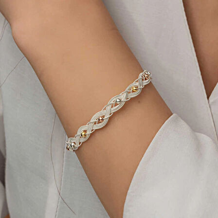 Supertrend Gümüş Kazaziye Örgü Bileklik