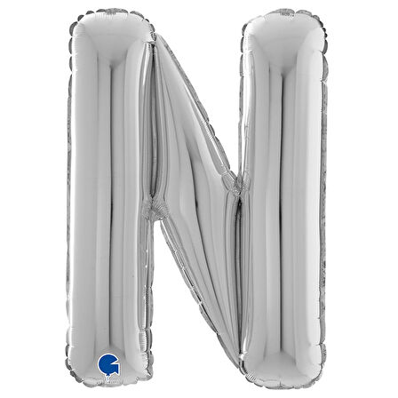 N Harf Supertrend Gümüş Folyo Balon 26"