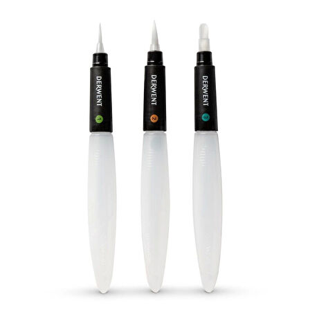 Supertrend Waterbrush Su Hazneli Fırça Seti 3 Boy (İnce+Orta+Düz Uç)