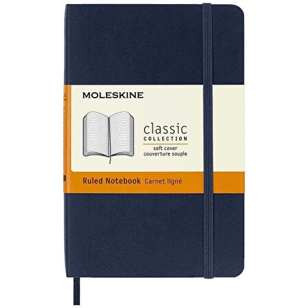 Supertrend Yumuşak Kapak Çizgili Defter Cep Boy 9x14 cm. 192 Sayfa Safir Mavi