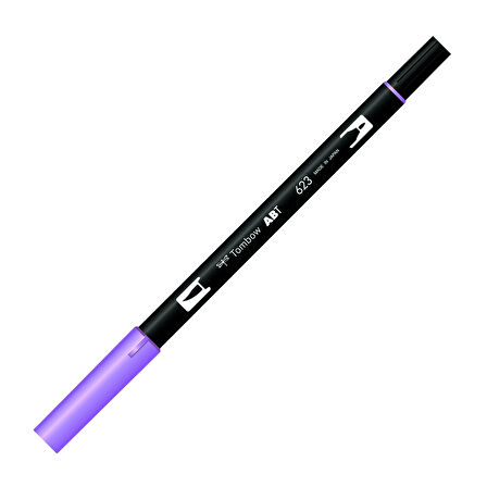Supertrend Dual Brush Pen Grafik Çizim Kalemi 623 Purple Sage