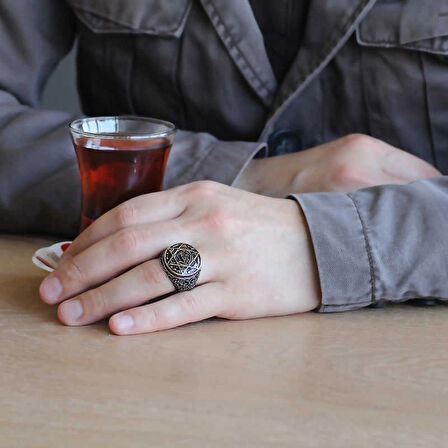 Supertrend Gümüş Süleyman Peygamber Mührü Erkek Yüzük