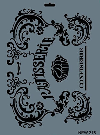 Supertrend Stencil Boyama Şablonu 25x35 cm. NEW-318