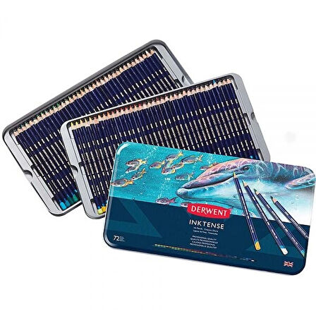 Supertrend Inktense Mürekkep Etkili Aquarell Boya Kalemi Seti 72'li Teneke Kutu