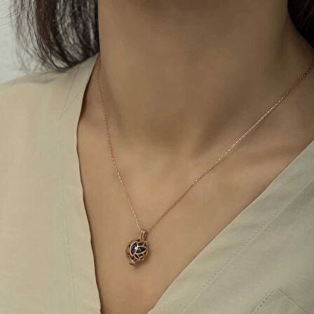 Supertrend Gümüş Rose Kafesli Lotus Kadın Kolye