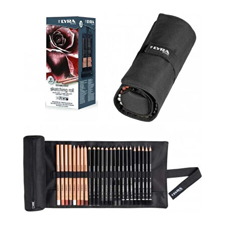 Supertrend Rembrandt Sketching Set Karakalem Eskiz Seti 24'lü Rulo