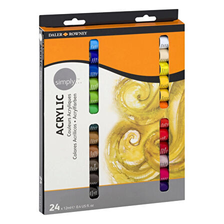 Supertrend Simply Akrilik Boya Seti 24 Renk x 12 ml..