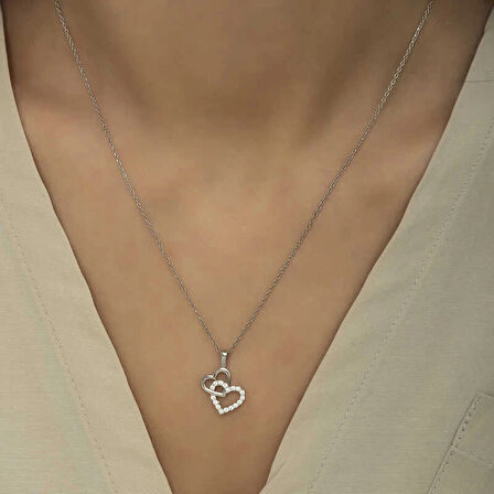 Supertrend Gümüş Kalp Kadın Kolye