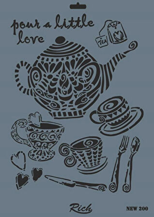 Supertrend Stencil Boyama Şablonu 25x35 cm. NEW-200