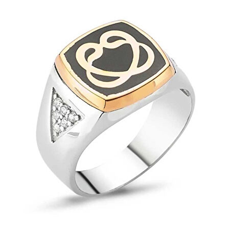 Supertrend Gümüş Çift Vav Erkek Yüzük